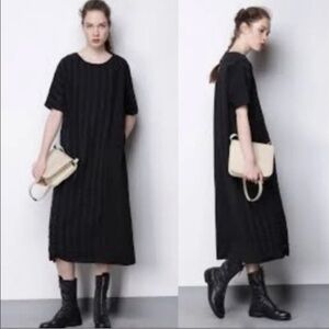 Caara Women Throwing Shade Pullover Relaxed Midi Dress Small Capsule Minimal